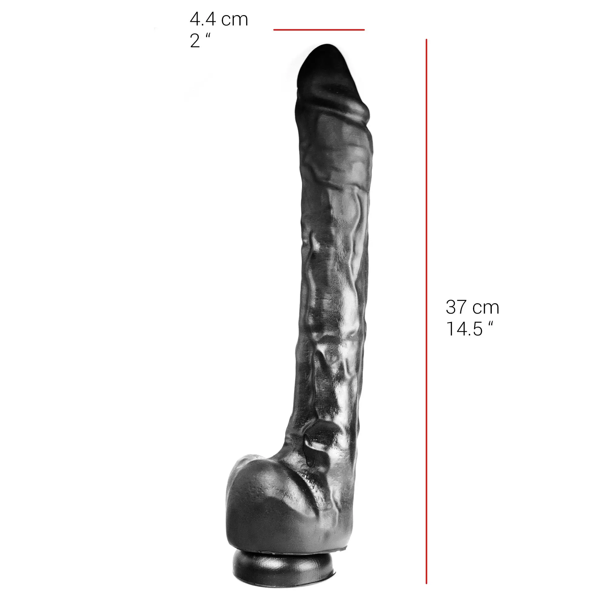 515 Line - Dildo 37 X 4.4 Cm Met Zuignap - Zwart 3 515 Line - Dildo 37 X 4.4 Cm Met Zuignap - Zwart - Afbeelding 3