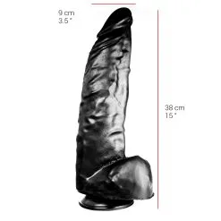 515 Line - Dildo 38 X 9 Cm Met Zuignap - Zwart -Sex Toys winkel 515 line Dildo 38 x 9 cm met zuignap zwart 3