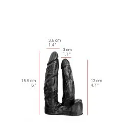 515 Line - Dubbele Dildo 15,5 & 12 Cm - Zwart 5 515 Line - Dubbele Dildo 15,5 & 12 Cm - Zwart -Sex Toys winkel 515 line Dubbele Dildo 155 12 cm zwart 3