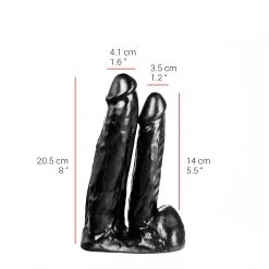 515 Line - Dubbele Dildo 20.3 Cm - Zwart -Sex Toys winkel 515 line Dubbele Dildo 20 3 cm zwart 3