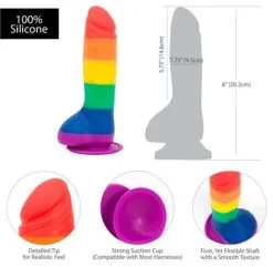 Addiction - Justin Rainbow Siliconen Dildo - 20 Cm -Sex Toys winkel Addiction Justin Rainbow Siliconen Dildo 20 cm 5