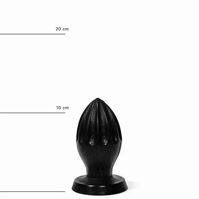 All Black - Buttplug Met Groeven 12 X 5 Cm - Zwart 4 All Black - Buttplug Met Groeven 12 X 5 Cm - Zwart - Afbeelding 4