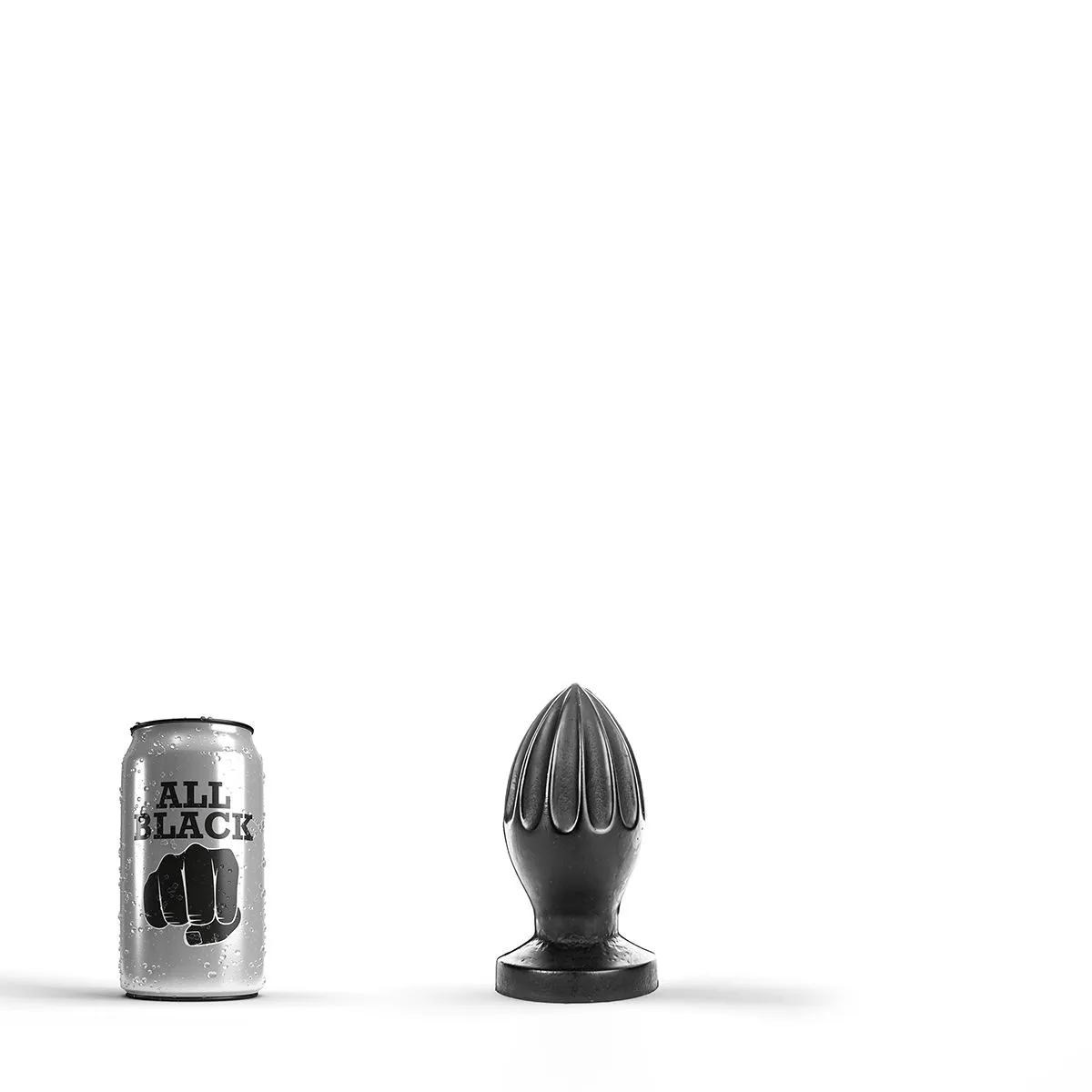All Black - Buttplug Met Groeven 12 X 5 Cm - Zwart 1 All Black - Buttplug Met Groeven 12 X 5 Cm - Zwart