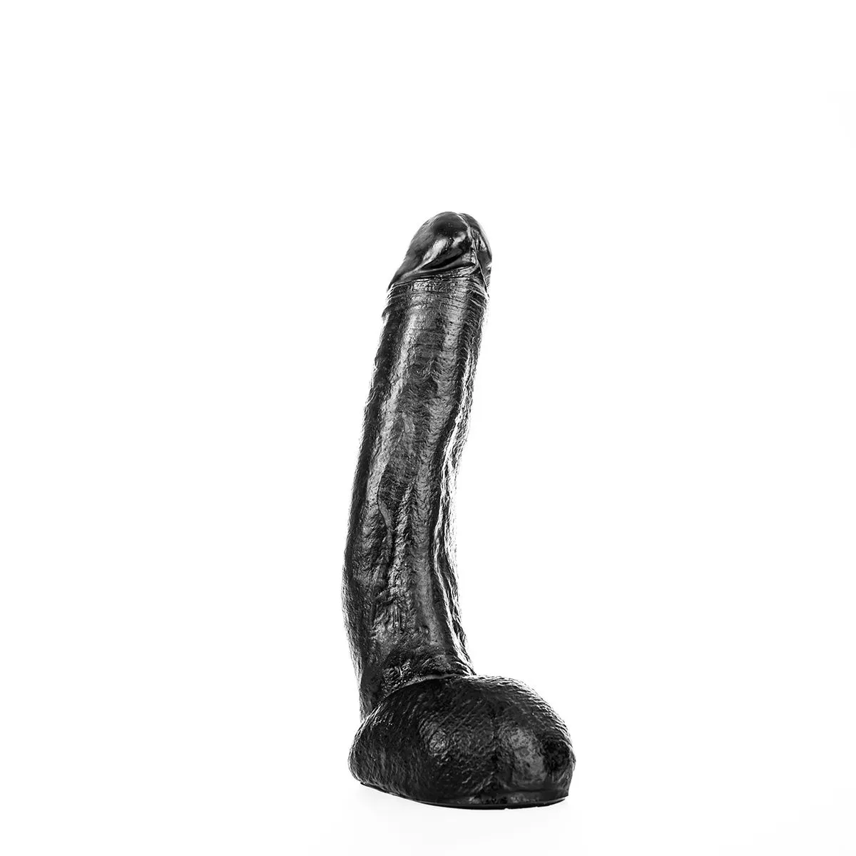 All Black Dildo - Realistische Eikel En Balzak - Lengte 29 Cm - Diameter 5 Cm - Zacht En Soepel - Transparante Beschermhoes - Cadmium En Loodvrij 2 All Black Dildo - Realistische Eikel En Balzak - Lengte 29 Cm - Diameter 5 Cm - Zacht En Soepel - Transparante Beschermhoes - Cadmium En Loodvrij - Afbeelding 2