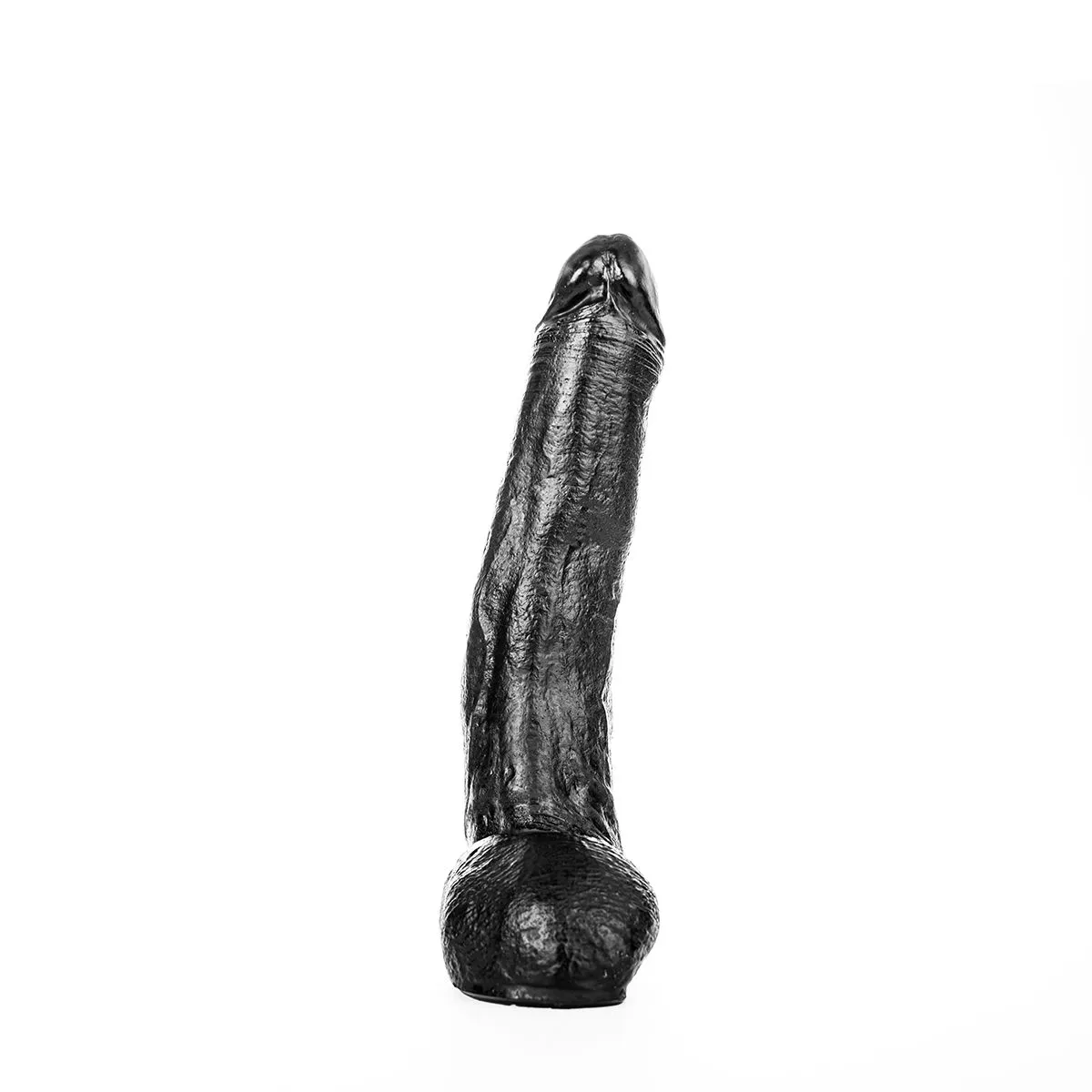 All Black Dildo - Realistische Eikel En Balzak - Lengte 29 Cm - Diameter 5 Cm - Zacht En Soepel - Transparante Beschermhoes - Cadmium En Loodvrij 3 All Black Dildo - Realistische Eikel En Balzak - Lengte 29 Cm - Diameter 5 Cm - Zacht En Soepel - Transparante Beschermhoes - Cadmium En Loodvrij - Afbeelding 3