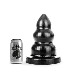 All Black - Triple Pleasure Buttplug - Zwart -Sex Toys winkel All Black Triple Pleasure Buttplug zwart 3