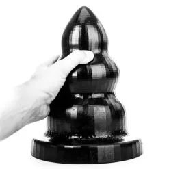 All Black - Triple Pleasure Buttplug - Zwart -Sex Toys winkel All Black Triple Pleasure Buttplug zwart 5