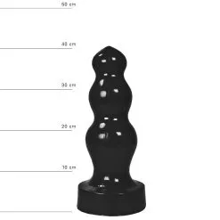 All Black - XXL Buttplug Met Bolletjes 38 X 11.5 Cm - Zwart -Sex Toys winkel All Black XXL Buttplug met bolletjes 38 x 11 5 cm zwart 3