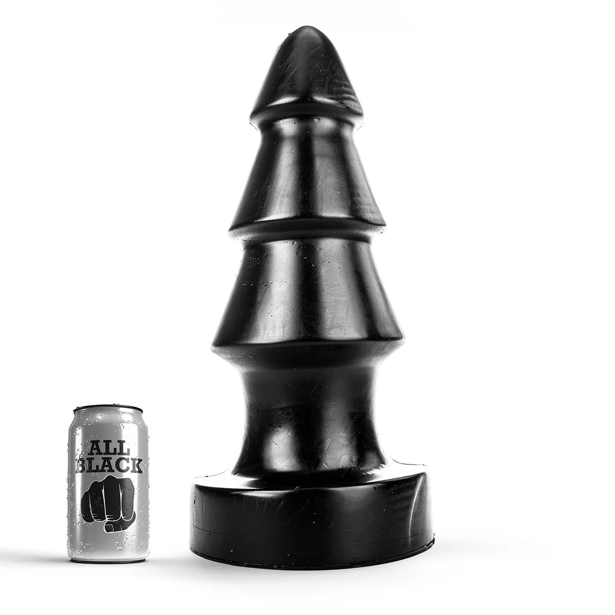 All Black - XXL Buttplug Met Ribbels 40 Cm - Zwart 1 All Black - XXL Buttplug Met Ribbels 40 Cm - Zwart