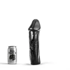 All Black - Zwarte Realistische Anaal Dildo Met Grote Eikel - 28 X 7.5 Cm