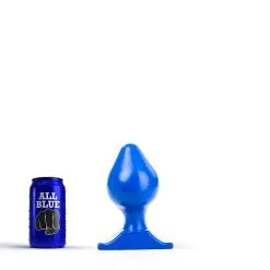 All Black All Blue - Buttplug 17 X 9 Cm - Blauw