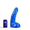 All Black All Blue - Klassieke Dildo 25,5 X 4,1 Cm - Blauw