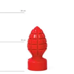 All Black All Red - Buttplug 15 X 6 Cm - Rood -Sex Toys winkel All Red Buttplug 15 x 6 cm rood 4
