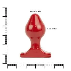 All Black All Red - Buttplug 16 X 8 Cm - Rood -Sex Toys winkel All Red Buttplug 16 x 8 cm rood 6