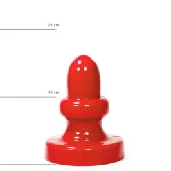 All Black All Red - Buttplug 17 X 8 Cm - Rood -Sex Toys winkel All Red Buttplug 17 x 8 cm rood 4