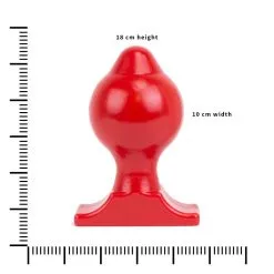 All Black All Red - Buttplug 18 X 10 Cm - Rood -Sex Toys winkel All Red Buttplug 18 x 10 cm rood 5