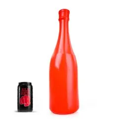 All Black All Red - Buttplug Champagnefles 39.5 X 10.5 Cm - Groot