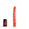 All Black All Red - Geribbelde Anaal Dildo 32 X 4,5 Cm - Rood