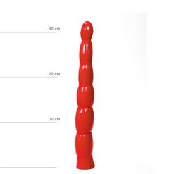 All Black All Red - Geribbelde Anaal Dildo 32 X 4,5 Cm - Rood 7 All Black All Red - Geribbelde Anaal Dildo 32 X 4,5 Cm - Rood -Sex Toys winkel All Red Geribbelde Anaal Dildo 32 x 45 cm rood 4