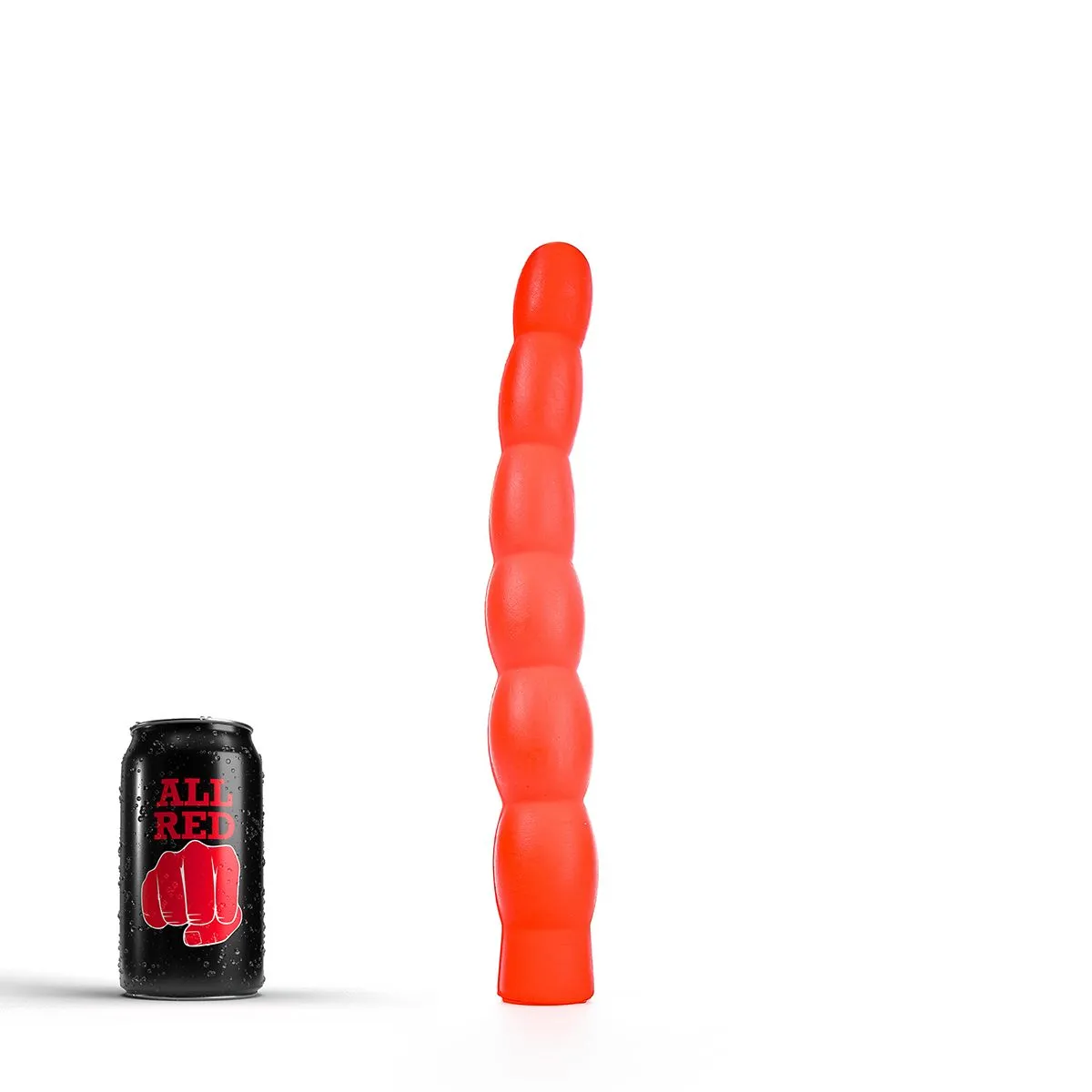 All Black All Red - Geribbelde Anaal Dildo 32 X 4,5 Cm - Rood 1 All Black All Red - Geribbelde Anaal Dildo 32 X 4,5 Cm - Rood