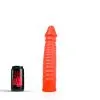 All Black All Red - Geribbelde Dildo 26 X 5 Cm - Rood