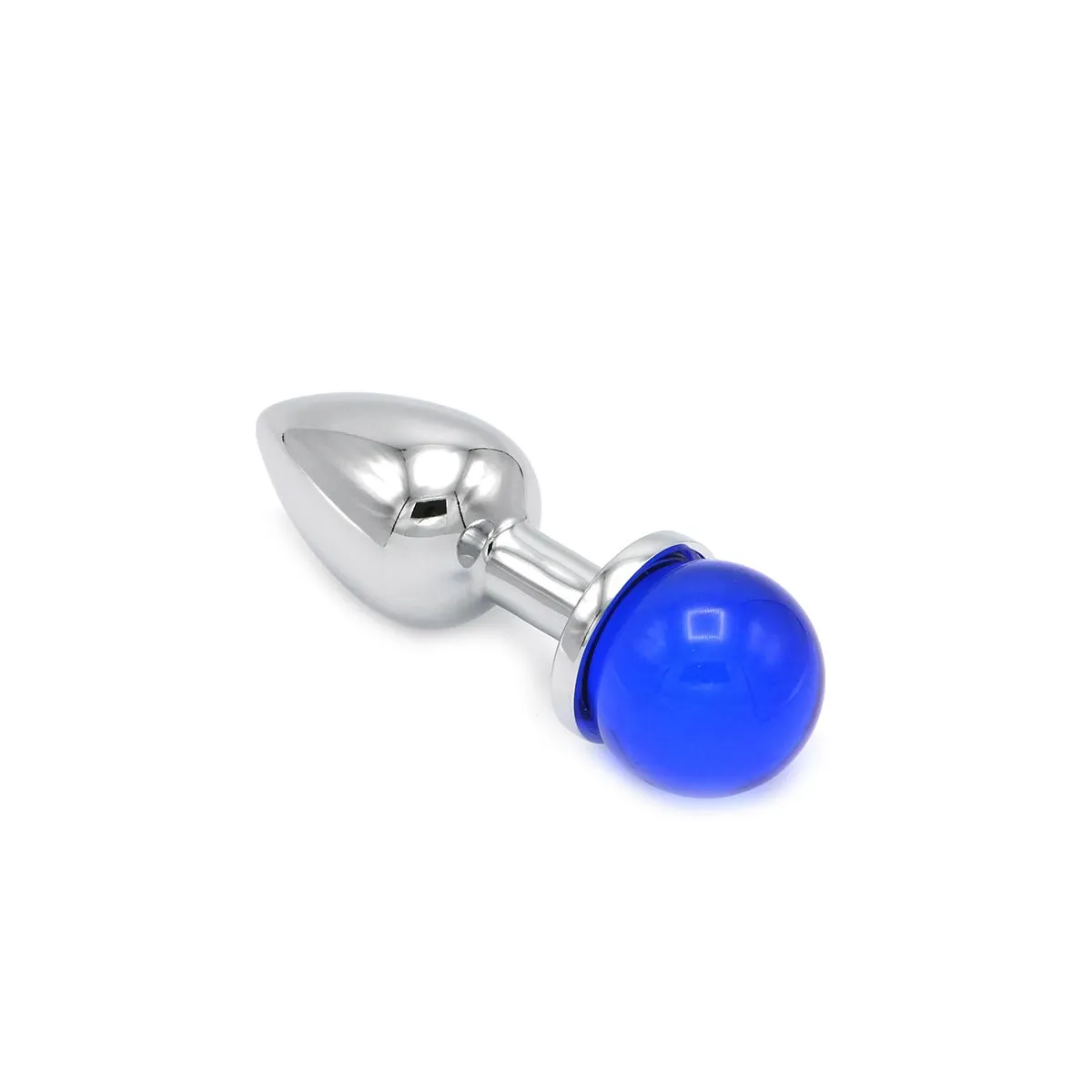 Kiotos Steel Aluminium Buttplug Met Glinsterende Ronde Siersteen - Blauw 3 Kiotos Steel Aluminium Buttplug Met Glinsterende Ronde Siersteen - Blauw - Afbeelding 3
