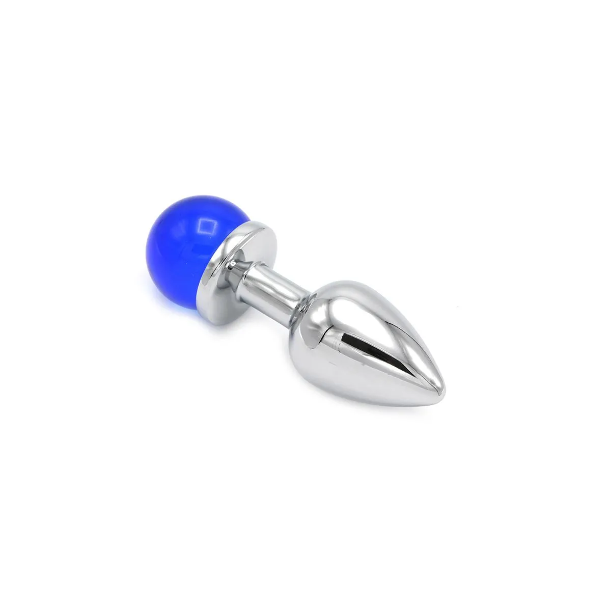 Kiotos Steel Aluminium Buttplug Met Glinsterende Ronde Siersteen - Blauw 7 Kiotos Steel Aluminium Buttplug Met Glinsterende Ronde Siersteen - Blauw - Afbeelding 7