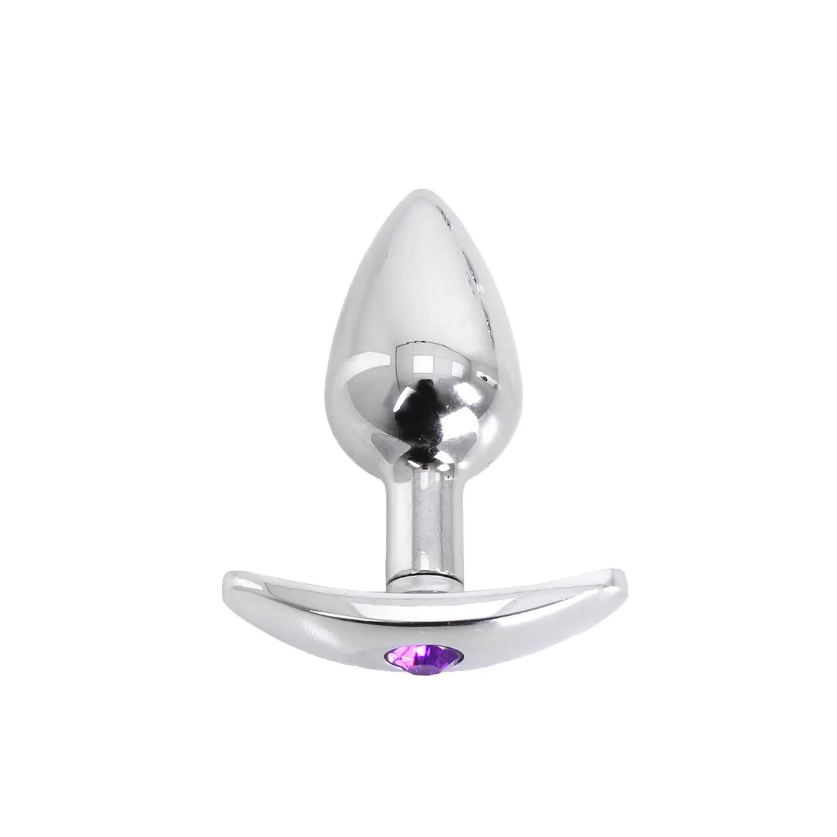 Kiotos Steel Aluminium Buttplug Met Handvat En Sierkristal - Paars 3 Kiotos Steel Aluminium Buttplug Met Handvat En Sierkristal - Paars - Afbeelding 3