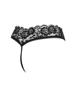 Amorable - G String - Open Kruis - One Size - Zwart - Burlesque Slipje Met Kanten Ruche -Sex Toys winkel Amorable G String Open Kruis One Size Zwart Burlesque Slipje Met Kanten Ruche 8