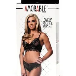 Amorable By Rimba - Bralette Met Slipje Van Zwart Kant -Sex Toys winkel Amorable by Rimba Bralette Met Slipje Van Zwart kant 3