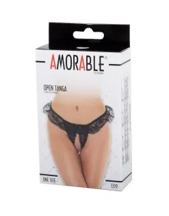 Amorable By Rimba - Erotische String - Burlesque Tanga Met Open Kruis - Zwart - One Size 5 Amorable By Rimba - Erotische String - Burlesque Tanga Met Open Kruis - Zwart - One Size -Sex Toys winkel Amorable by Rimba Erotische String Burlesque Tanga Met Open Kruis Zwart One Size 3