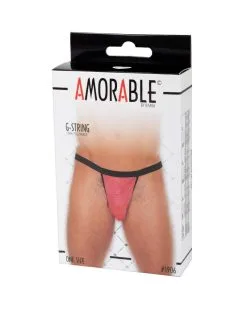 Amorable By Rimba - Erotische String - Zwart Rode V String Voor Heren - Mannen Slip - One Size - Polyamide -Sex Toys winkel Amorable by Rimba Erotische String Zwart Rode V String voor Heren Mannen Slip One Size Polyamide 3