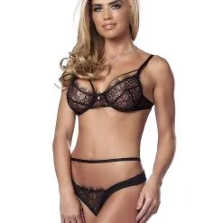 Amorable By Rimba - Kanten BH-set Met Bandjes - Zwart -Sex Toys winkel Amorable by Rimba Kanten BH set Met bandjes Zwart 3