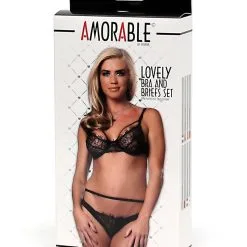 Amorable By Rimba - Kanten BH-set Met Bandjes - Zwart -Sex Toys winkel Amorable by Rimba Kanten BH set Met bandjes Zwart 4