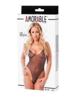 Amorable By Rimba - Transparante Bodystocking - Zwart -Sex Toys winkel Amorable by Rimba Transparante Bodystocking Zwart 3