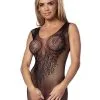 Amorable By Rimba - Visnet Catsuit Met Fantasie Motief - Zwart
