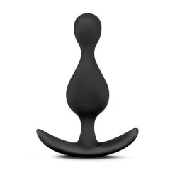 Anal Adventures - Platinum Wave Anaal Plug - Zwart