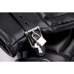 Kiotos BDSM Leren Wanten Voor Bondage - Zwart -Sex Toys winkel BDSM Leren Wanten voor Bondage zwart 3