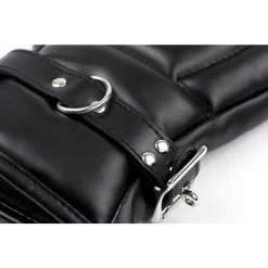 Kiotos BDSM Leren Wanten Voor Bondage - Zwart -Sex Toys winkel BDSM Leren Wanten voor Bondage zwart 4