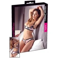 Cottelli Collection BH Setje 1/4 Cups En Open Kruis - Zwart/Roze 5 Cottelli Collection BH Setje 1/4 Cups En Open Kruis - Zwart/Roze -Sex Toys winkel BH setje 14 cups en open kruis zwartroze 3