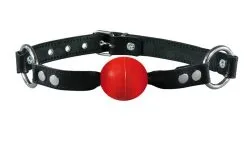 Kiotos Leather Ball Gag Normal - Rood