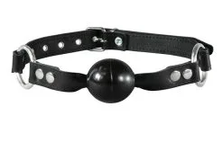 Kiotos Leather Ball Gag Normal - Zwart