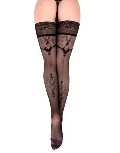 Ballerina - Fantasy Hold Ups Ornament- Kousen (20 Denier) - Zwart