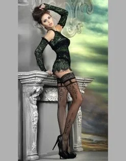 Ballerina - Fantasy Hold Ups Roaring Twenties Kousen (20 Denier) - Zwart -Sex Toys winkel Ballerina Fantasy Hold Ups Roaring Twenties Kousen 20 denier Zwart 5
