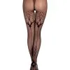 Ballerina - Fantasy Tights Ornamental Tattoo - Panty (20 Denier) - Zwart