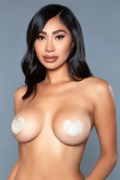 Be Wicked - Heart Tepelstickers - Nude - 3 Paar