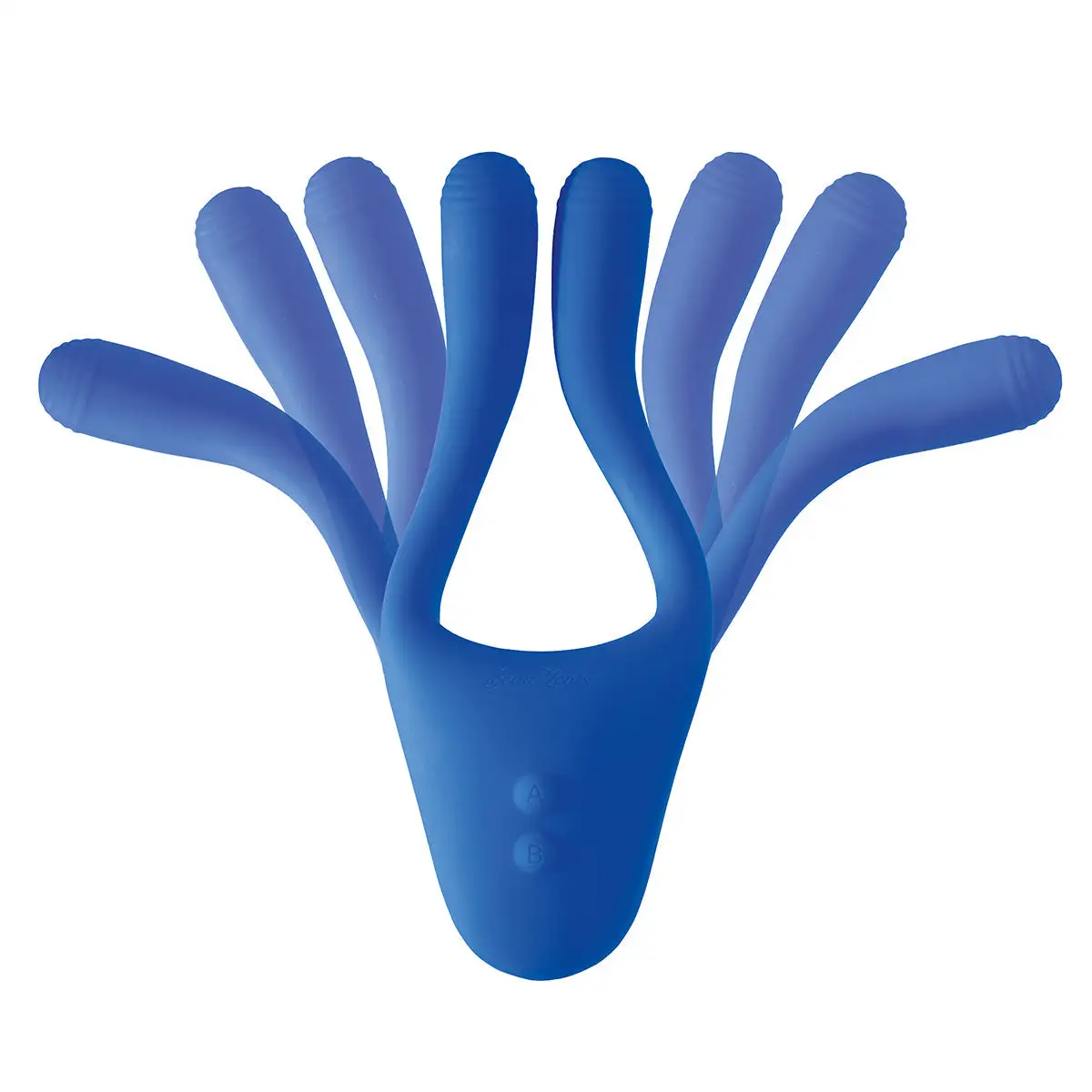 BeauMents - Doppio Move Flexibele Koppel Vibrator - Blauw 2 BeauMents - Doppio Move Flexibele Koppel Vibrator - Blauw - Afbeelding 2