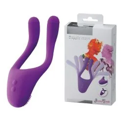 BeauMents - Doppio Move Flexibele Koppel Vibrator - Paars