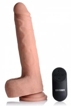 Big Shot - Vibrerende & Stotende Realistische XL Dildo Met Balzak - 17.8 X 5.2 Cm