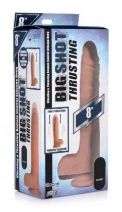 Big Shot - Vibrerende & Stotende Realistische XL Dildo Met Zuignap En Ballen - 22,2 X 4.6 Cm -Sex Toys winkel Big Shot Vibrerende Stotende Realistische XL Dildo met Zuignap en Ballen 222 x 4 6 cm 4